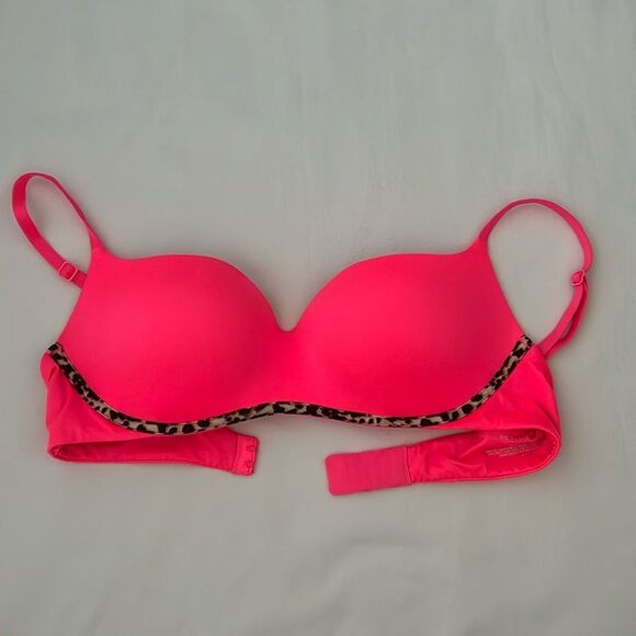 Victoria’s Secret Balconet Wireless Bra Neon Pink size 34C - Picture 1 of 4